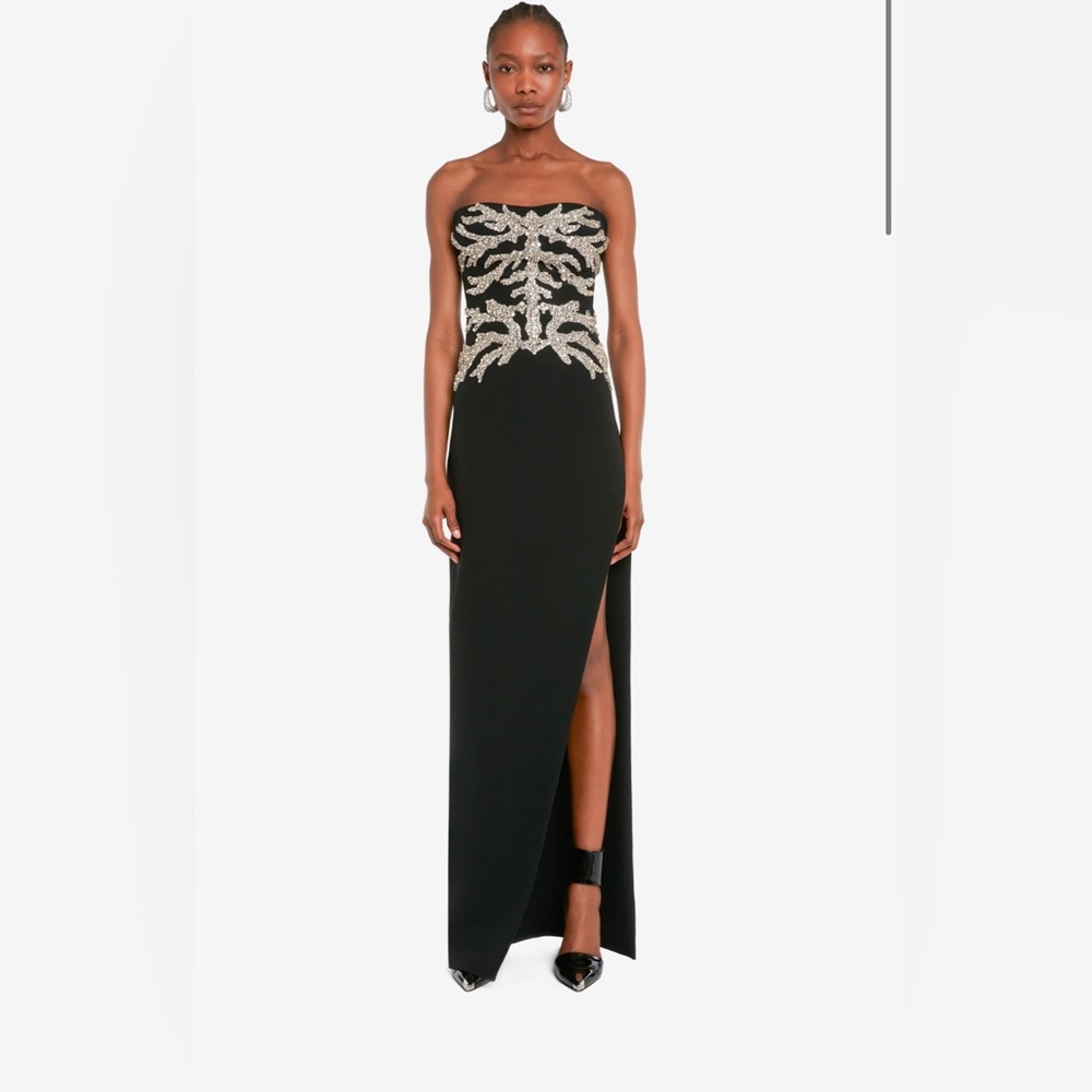 Alexander Mcqueen Mycelium Embroidery gown in Black in size 4 new with tags